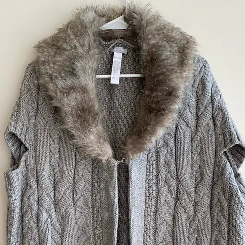 Nordstrom Oversized Chunky Knit Faux Fur Sweater