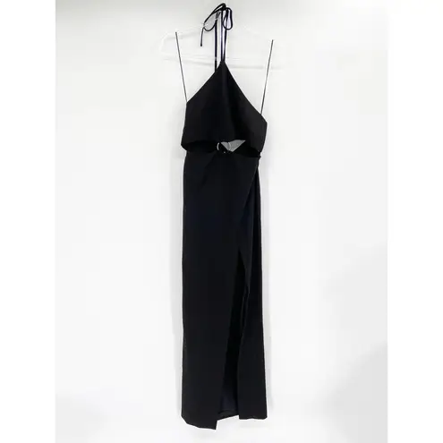 Likely Crissy Gown Black Cut-Out Halter Maxi Size 4 NWT