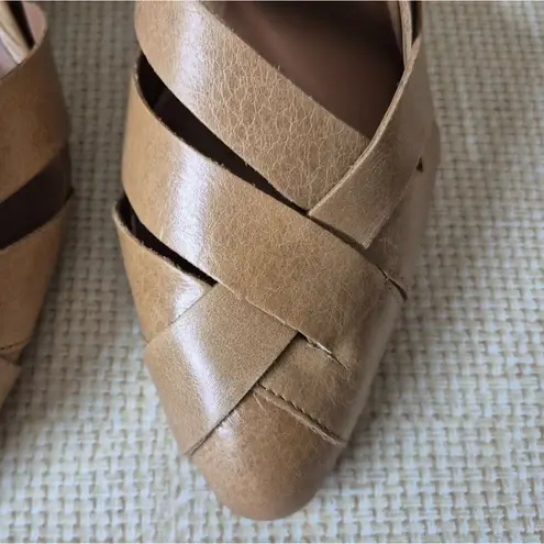 Aerosoles Brand New In Box Carmel Brown Leather Wedge Heel Sandals Shoes Size 9M