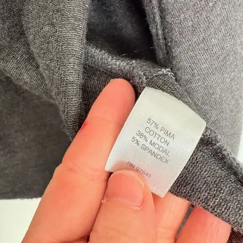 Pure Jill Women’s Medium Pima Cotton Grey Open Cardigan Gray