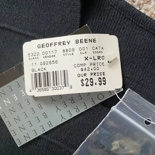 Geoffrey Beene women's XL black stretchy sleeveless casual top spring summer