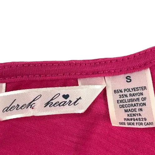Derek Heart  Small Pink One Shoulder Body Con Top 17j