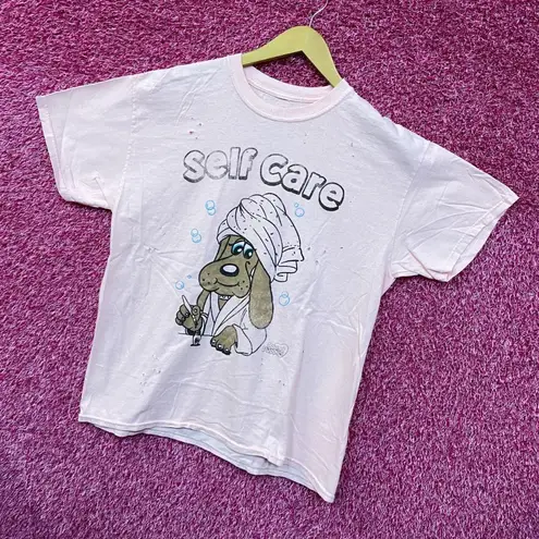 Self Care Dog Spa Distressed Pound Puppies TV Series Tee M/L