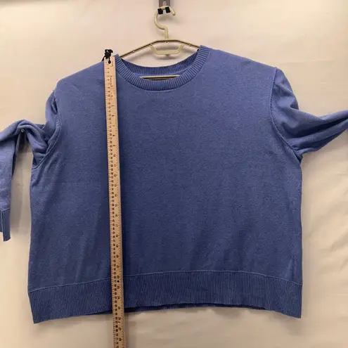 LL Bean Womens Sweater Size 3X Cashmere Blend Warm Cozy Fall Timeless Simple Blue