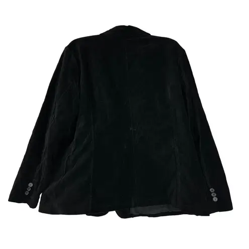 Denim & Co . Women's Black Velvety Blazer Jacket Size 1X