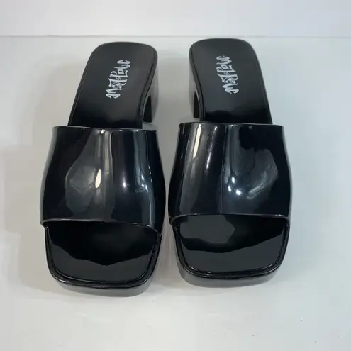 Mad love Women's Marni Jelly Slide Mule Heels Black - Size 6 Y2K
