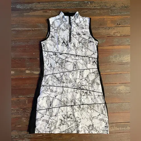 Tail Performance Golf Marble Print Sleeveless Tennis Golf Active Dress Sz L 💚🎀 Black Size L