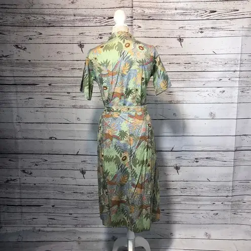 Vintage AGILE tropical Blouse & skirt set both size 12