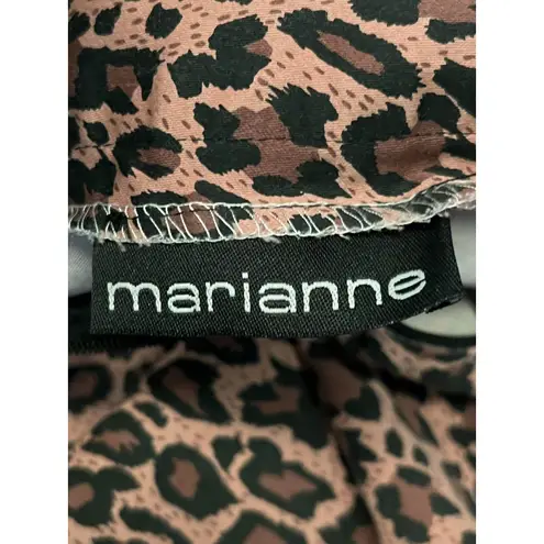 Marianne Skirt Womens 10 Leopard Print Animal Pencil Stretch Made in USA Brown