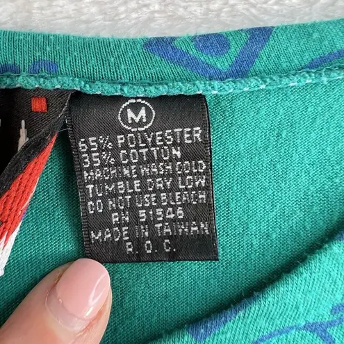 Vtg 80s Pasta M Crop Top Pleated Detail Short Sleeve Grunge Punk Retro Cottage Blue Size M