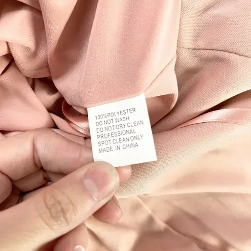 Mac Duggal Ienna For Tiered Gown Womens 4 Ruffled High Low Bodysuit Fairy Rose