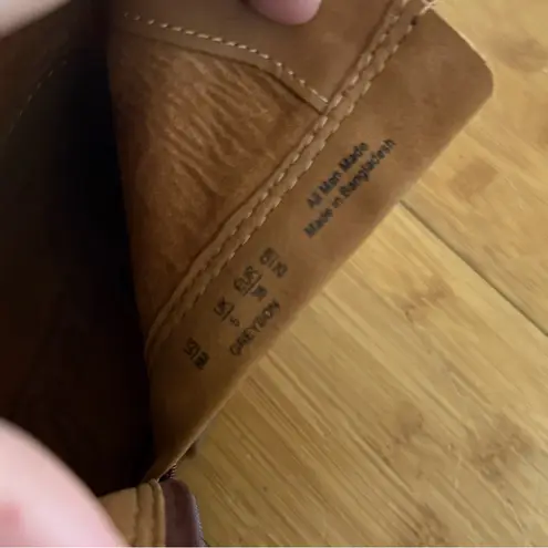 Zodiac Leather Brown Greyson Heeled Boots Size 6M Holiday Career Workwear Boho