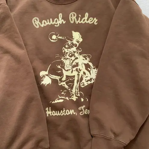 Brandy Melville Brown Rough Rider Erica Sweatshirt 90 New With Tags From Get