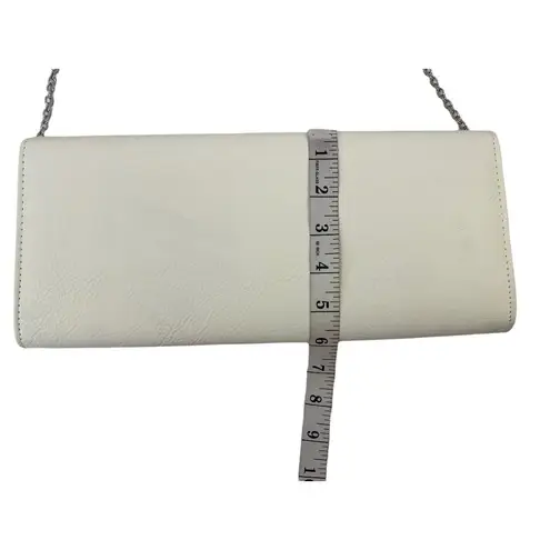 Women's White & Silver Clutch Purse
