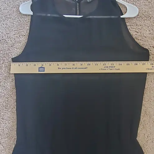 ZARA Black Mesh Top  Jumpsuit Size Medium