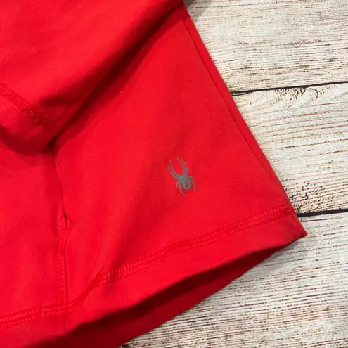 Spyder Active Women Red Zip Up Jacket Athletic Thumbholes Size L Size L