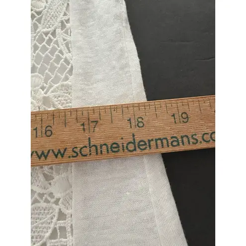 Sundance Crochet Top Size M White Layered Tunic Fairy Boho Whimsy Coquette Size M