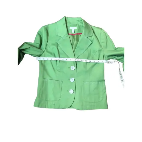 Charter Club Career wear lime green textured blazer size 8