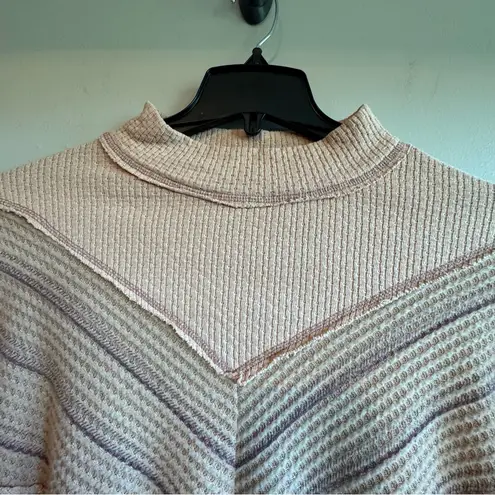 Miss Me  Striped Tan Women's Sweater Size Medium