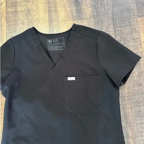 FIGS  Black One Pocket Scrub Top Size XS
