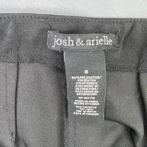 Josh & Arielle Black Crop Pants with Tassel Trim Women's size 8