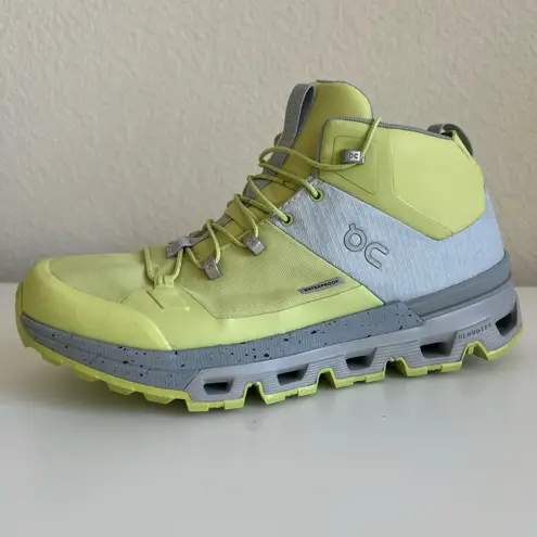 on cloud On Running Cloudtrax Waterproof Hiking Shoes Women’s 8 Gray Yellow