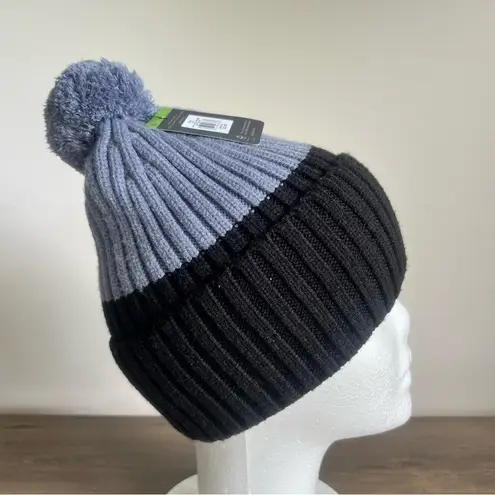 Alpine Design Colorblock Grey Black Cuffed Pom Beanie SKU#H2479