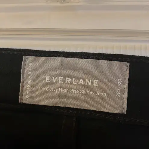 Everlane  The Curvy High Rise Skinny Jean Black Size 28 Crop