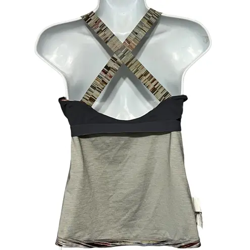 prAna Layna Bra Tank UPF 50+ Crisscross Stretch Activewear Performance Top Small