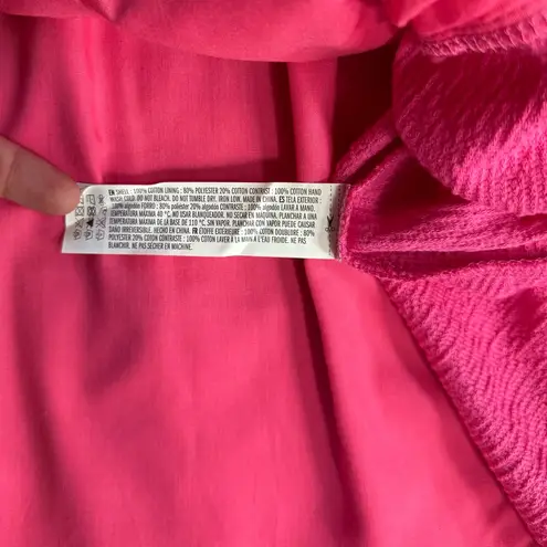 English Factory Mixed Media Ruffled Short Sleeve Mini Dress ~ Size Small 💛🍄