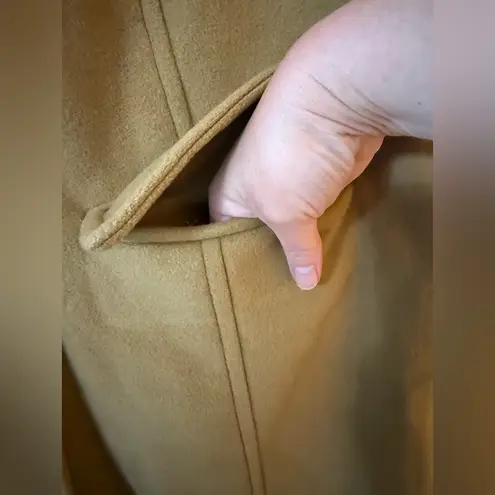 Lands’ End Camel Long Coat Wool Blend Double Breasted Women’s Plus Size 26W 26 W