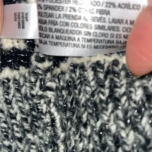 A New Day Fair Isle Mock Neck Cheers Chunky Knit Sparkle Sweater in XS Black - Image 13