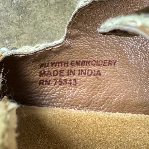 House of Harlow 1960 Women’s 7.5 Beaded Slide Buckle Sandals Rope Espadrille Brown