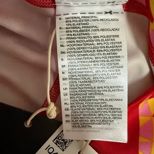 Adidas FARM Rio x  Psychedelic Wave 7/8 High Waist Leggings Tomato Red Yellow XS