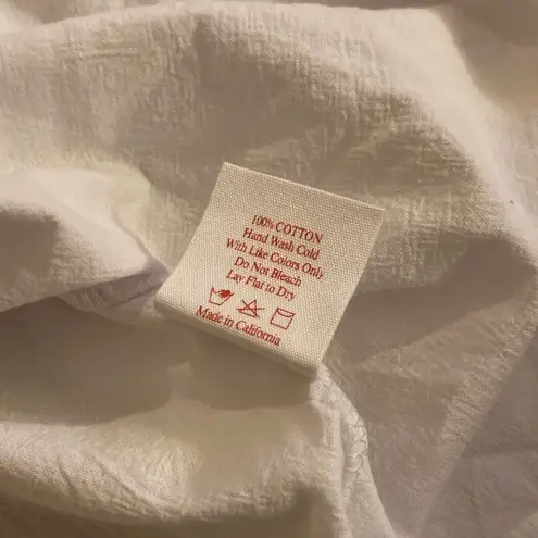 Lisa Says Gah New Alexa Shirtdress White Floral Embroidered Mini Dress White Tie