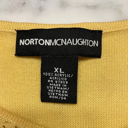 Norton Mcnaughton NWOT Knit Lightweight Sleeveless Sweater Yellow Gold XL