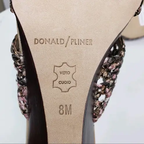 Donald Pliner Albi Woven Slide Leather Sandal Womens 8 Medium NEW