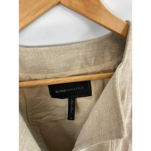 BCBGMAXAZRIA 3  zip front best in dune tan size XS