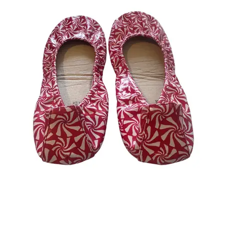 The Storehouse Flats Peppermint Lane Red and White Swirl Ballet Flats Size 8
