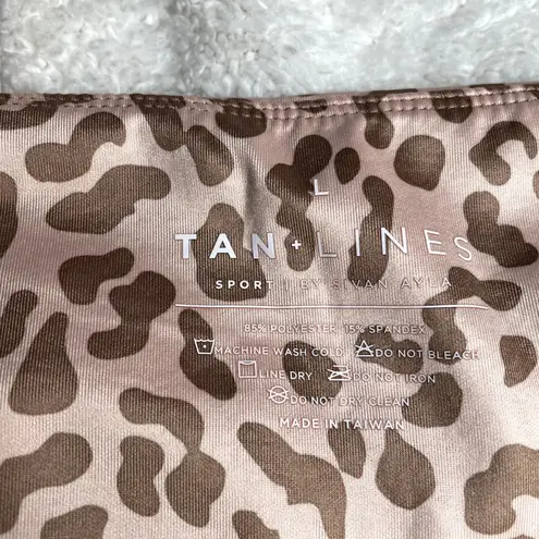 TANLINES By Sivan Ayla Leopard Cheetah Pink Temescal Canyon Leggings Large Pink