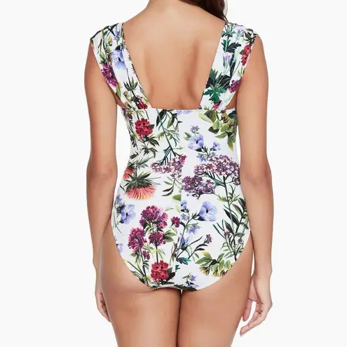 MiracleSuit Magicsuit Modern Romance Natalie One Piece Swimsuit White Size 14