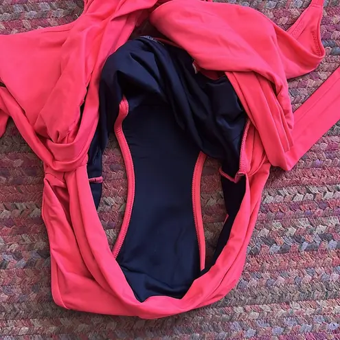 NWOT KNIX SUNSET PERIOD LEAKPROOF RED WRAP FRONT ONE PIECE BIKINI Size L