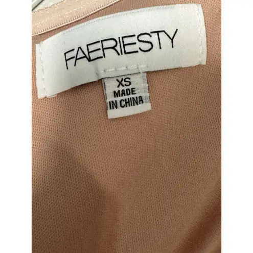 Faeriesty Light Pink Strapless Gown, Bra, Lace Front, Tulle Skirt, XS