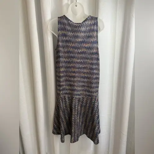 Maeve Anthropologie Westwater Chevron Knit Shift Dress Size Medium EUC 0368