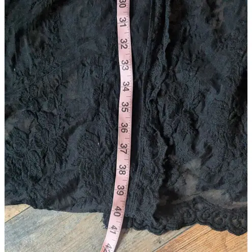 Staccato Black Lace Duster Kimono Large L Gothic Romantic Whimsigoth Cardigan