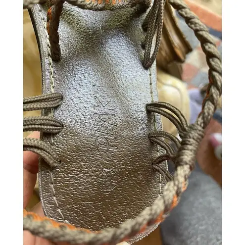 Plaka Palm Leaf & Ocean Side Bundle of Flat Summer Sandals for Women Orange