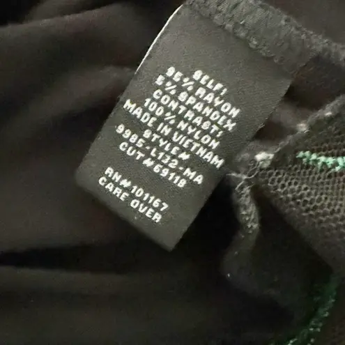 KIM & CAMI | Black Floral Print Open Front Drape Cardigan Sheer White | Large