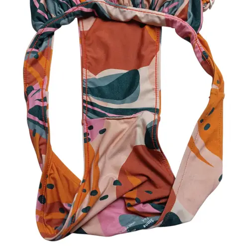 Stone Fox Swim Stone Cold Fox Swimsuit Lucia Scrunch One Piece Swimsuit Halter in Fiesta New NWOT