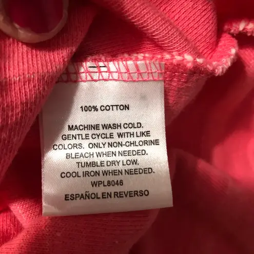 Maison Jules bubblegum pink white striped dress fit flare women’s size medium