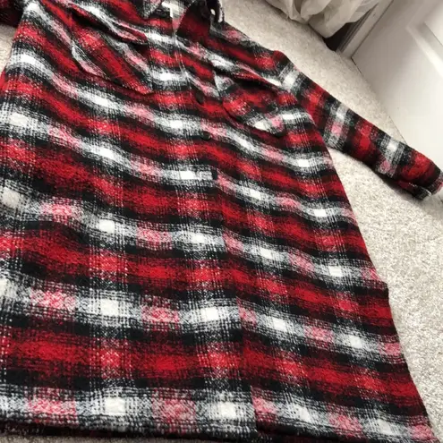 ZARA flannel plaid jacket coat, size medium